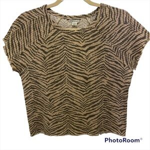 NWOT American Eagle Cotton Zebra Blouse
